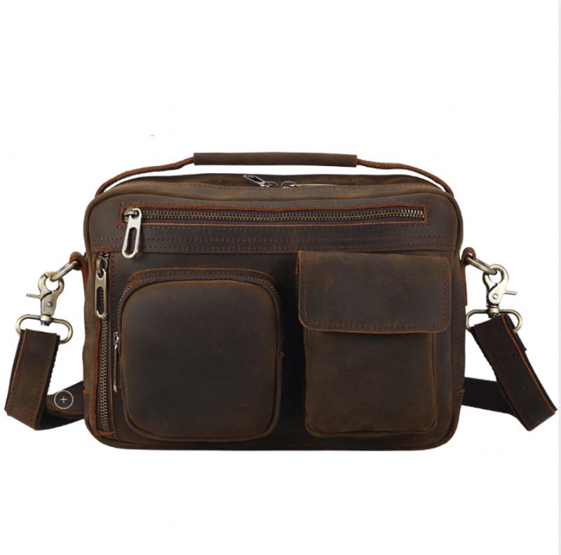 Aitoa Nahkaa Oleva Messenger Bag 9.7 Tuuman Ipadille