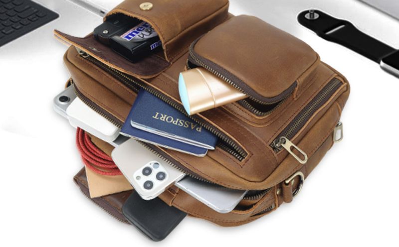 Aitoa Nahkaa Oleva Messenger Bag 9.7 Tuuman Ipadille