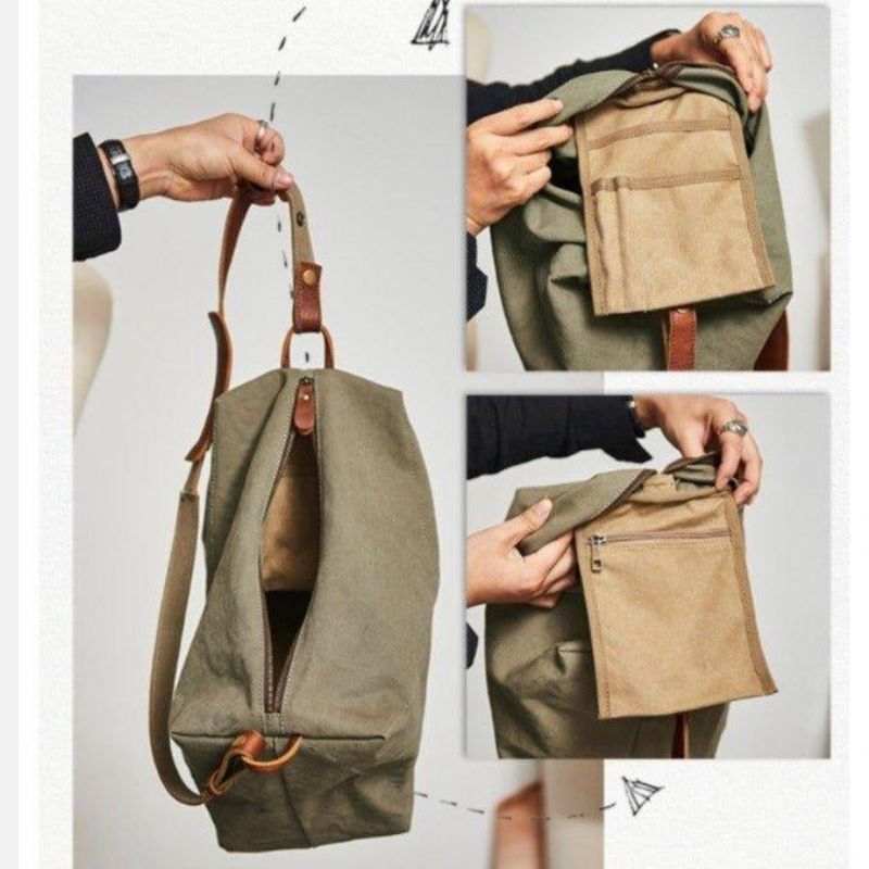 Canvas Crossbody Messenger Bag Miesten