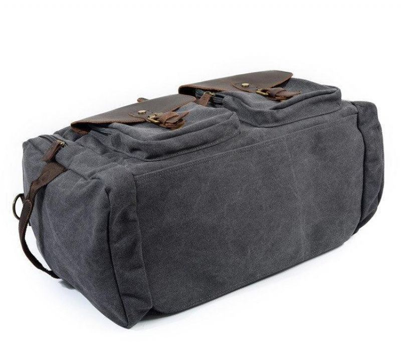 Canvas Duffle Bag Ylisuuret Aitoa Nahkaa Sisältävät Laukut