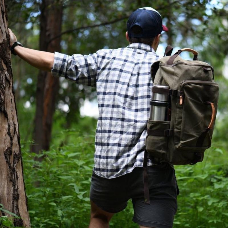 Canvas Reppu Vintage Suuri Koulu Duffel