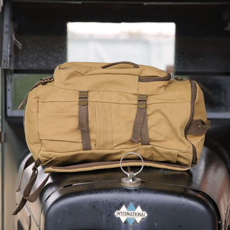 Canvas Reppu Vintage Suuri Koulu Duffel