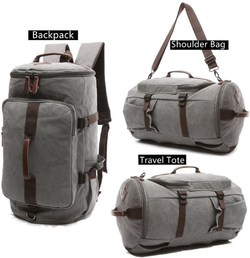 Canvas Reppu Vintage Suuri Koulu Duffel