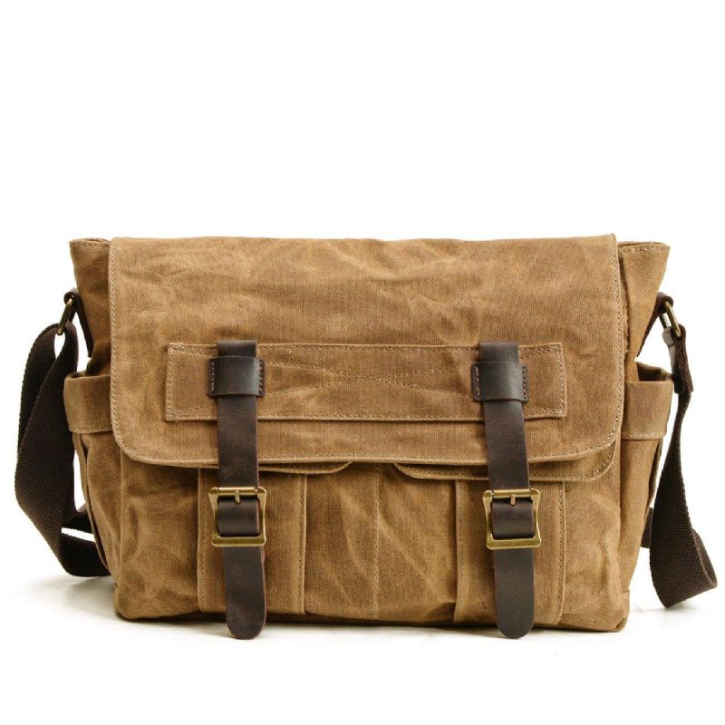 Canvas Vintage Messenger Bag Miesten Motobags