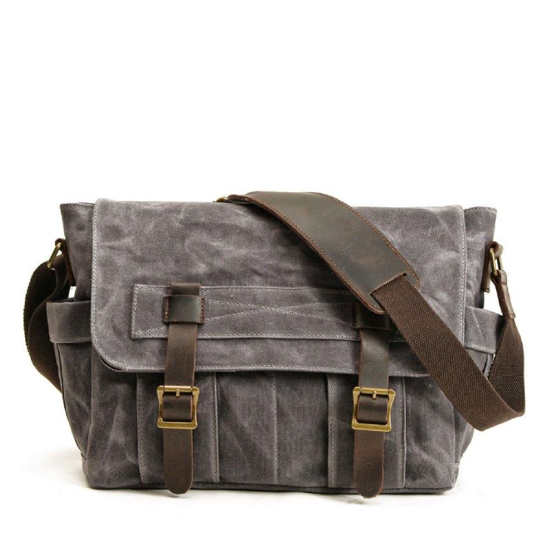 Canvas Vintage Messenger Bag Miesten Motobags