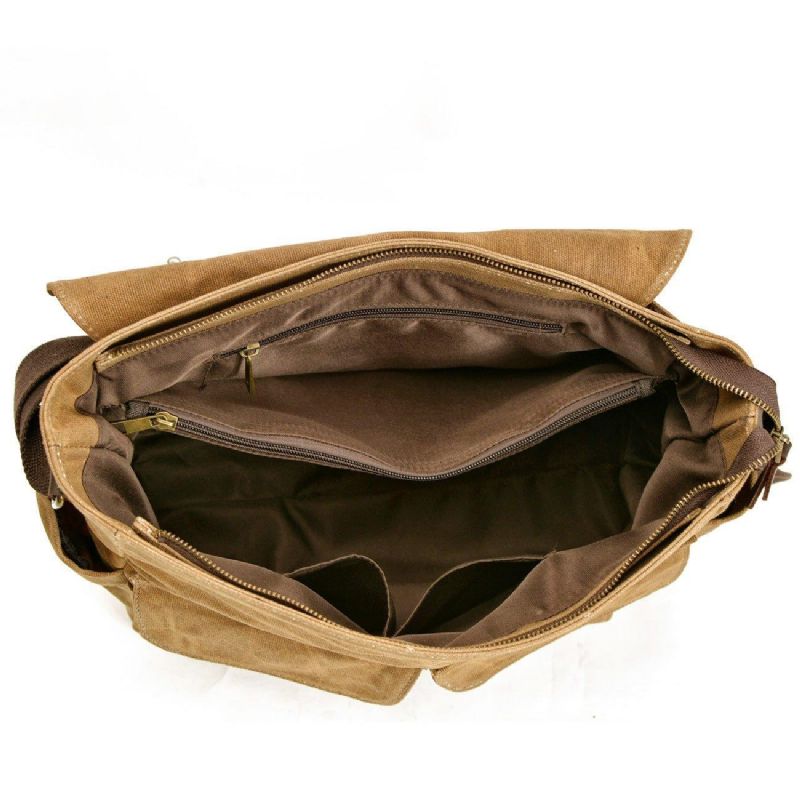 Canvas Vintage Messenger Bag Miesten Motobags