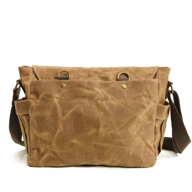 Canvas Vintage Messenger Bag Miesten Motobags