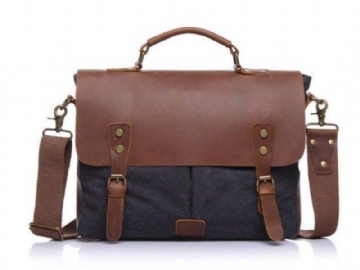 Messenger Laukku Vintage Canvas Leather