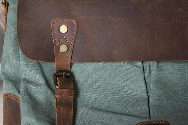 Messenger Laukku Vintage Canvas Leather