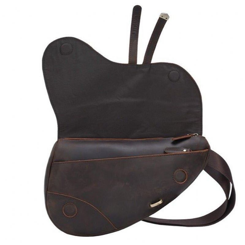 Miesten Nahkainen Laukku Rento Crossbody Laukut