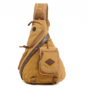 Miesten Rintapakkaus Vintage Canvas Sling Bag