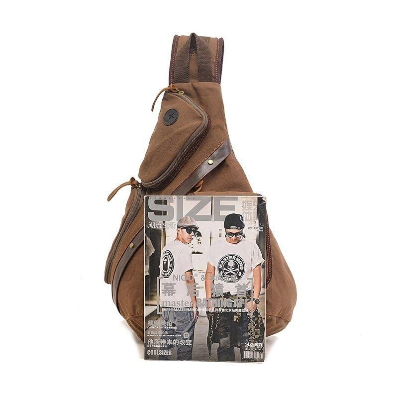 Miesten Rintapakkaus Vintage Canvas Sling Bag