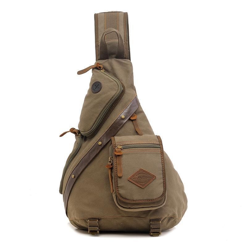 Miesten Rintapakkaus Vintage Canvas Sling Bag