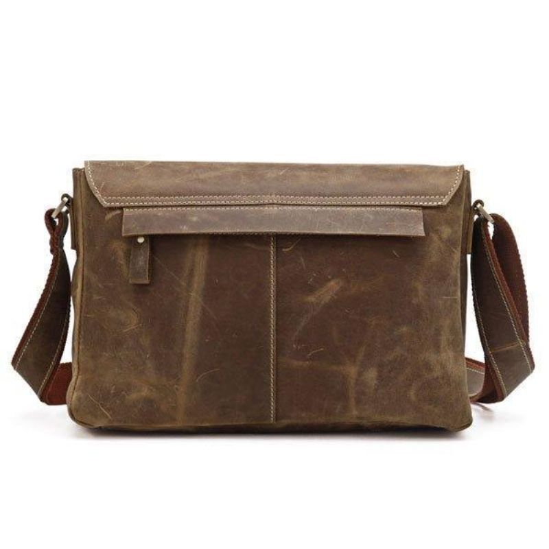 Miesten Vintage Nahkainen Crossbody Messenger Bag