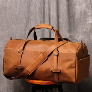 Miesten Vintage-nahkainen Duffle-laukku