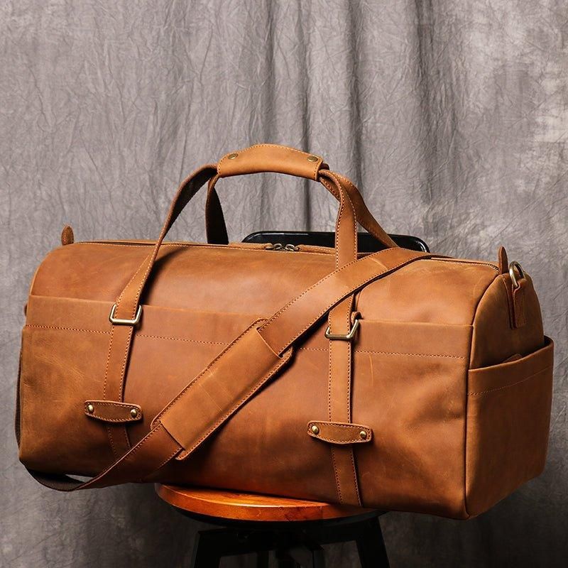 Miesten Vintage-nahkainen Duffle-laukku