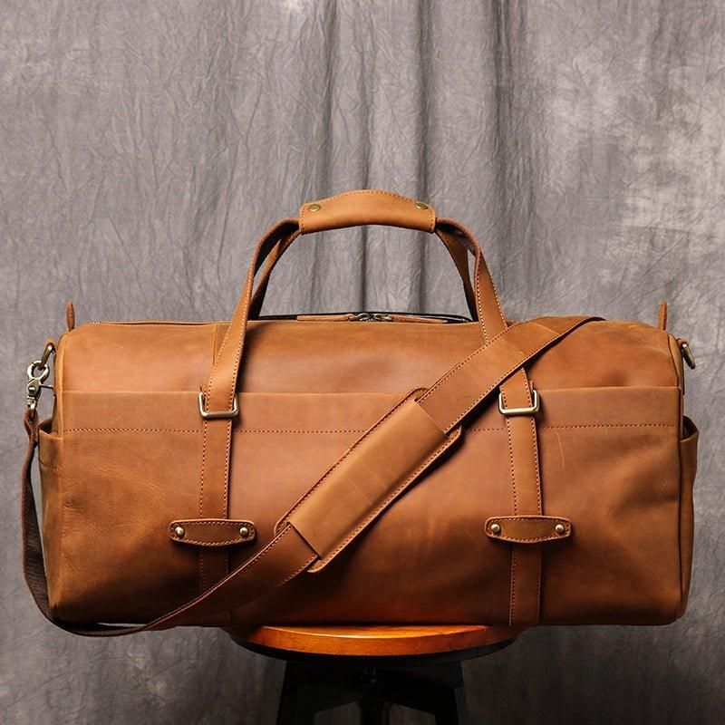 Miesten Vintage-nahkainen Duffle-laukku