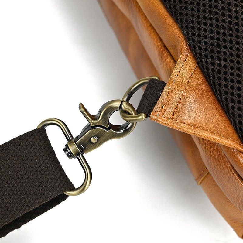 Nahkaan Nahkainen Cross Body Sling -laukku Miehille