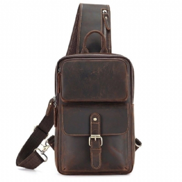 Nahkainen Cross Body Sling Bag