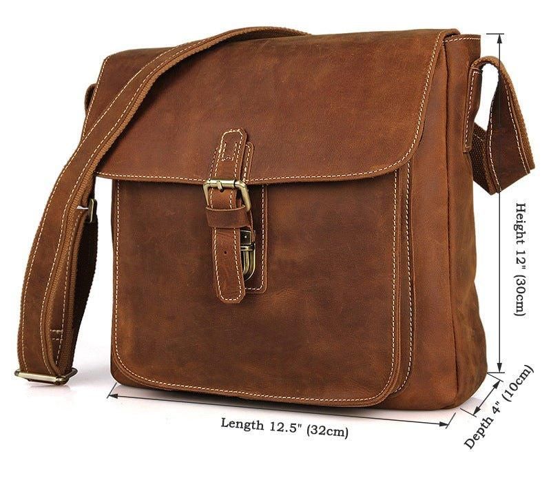 Nahkainen Messenger Crossbody Bag Vintage