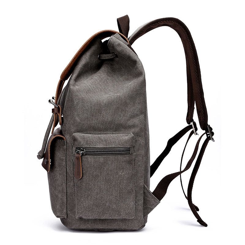 Outdoor Travel Cotton Canvas -reppu Kannettavalle Tietokoneelle