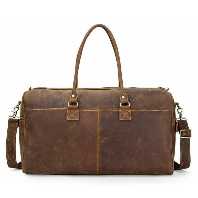 Ruskea Nahkainen Duffle Bag Vintage