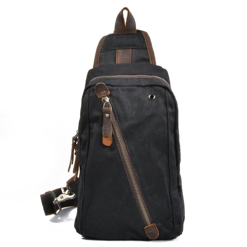 Sling Backpack Miesten Vahattu Kankainen Crossbody Laukku