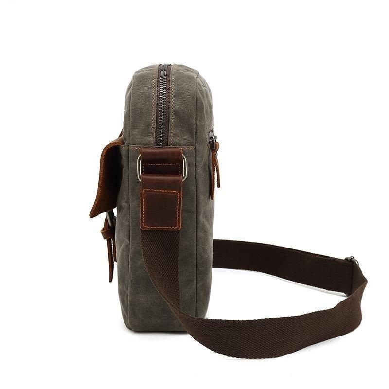 Vahattu Kangas Pieni Messenger Bag Vintage