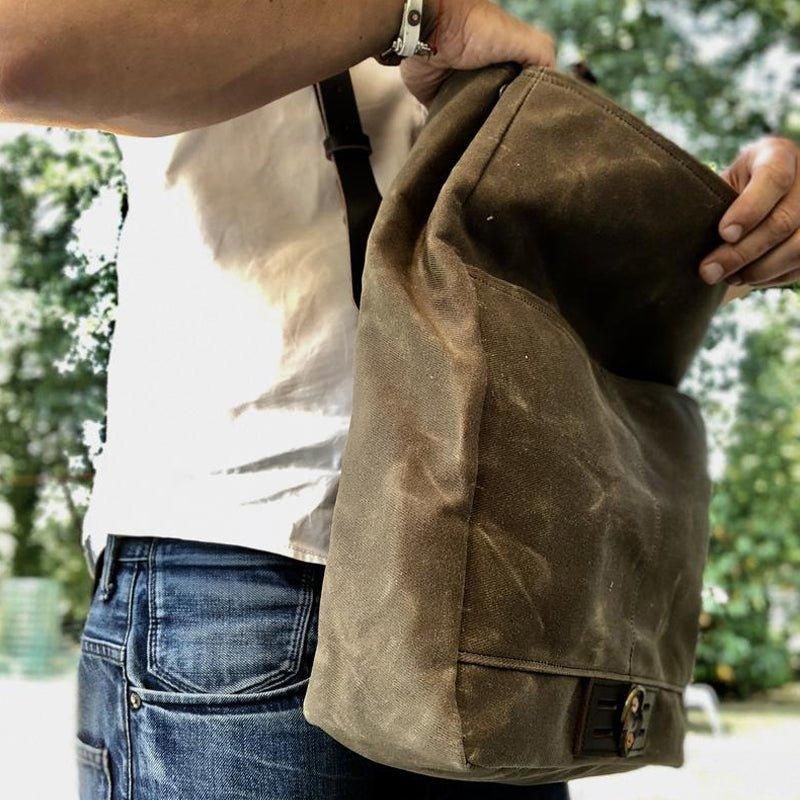 Vintage Canvas Messenger Bag Kannettava Tietokone Ja Motobags