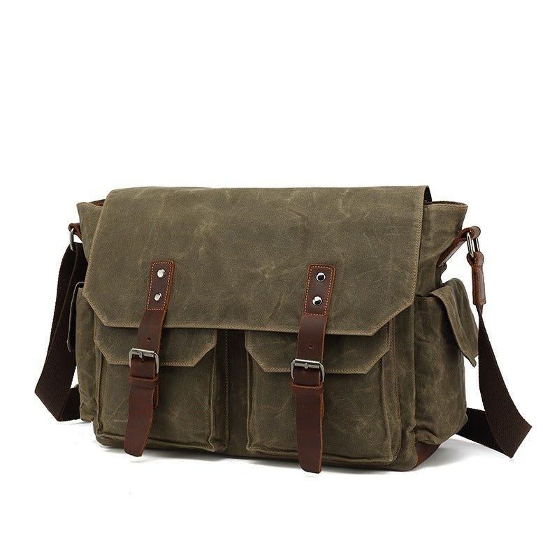 Vintage Canvas Messenger Bag Kannettavalle Tietokoneelle