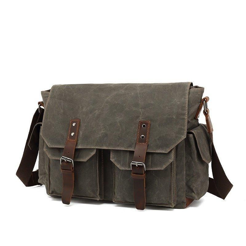 Vintage Canvas Messenger Bag Kannettavalle Tietokoneelle