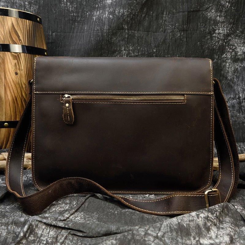 Vintage Messenger Bag Miesten Italialainen Nahka